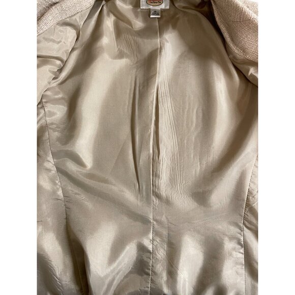 Talbots Womens Beige Tweed Blazer Jacket Size 12 - Picture 7 of 9